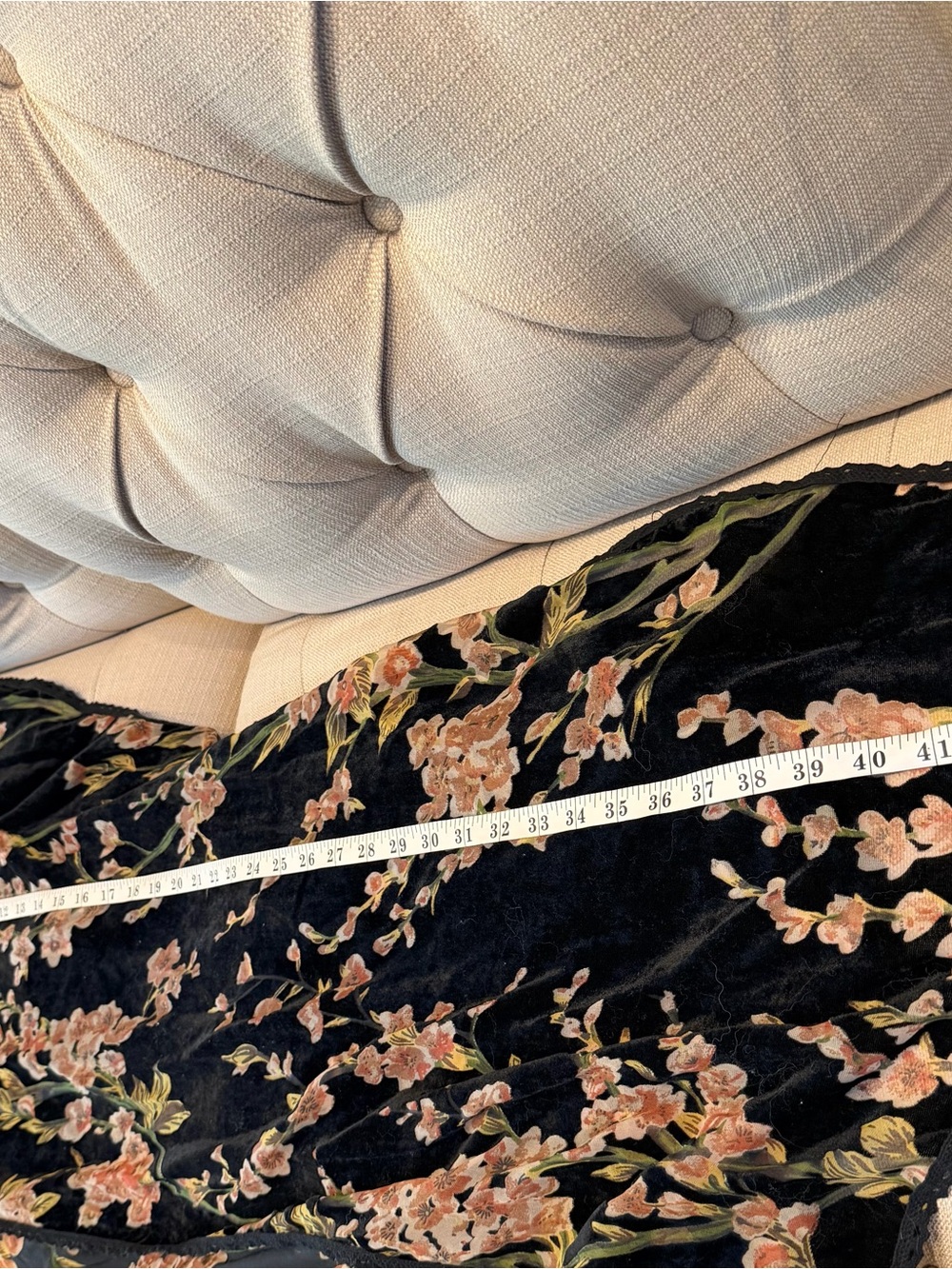 Natural Life Kimono Black floral velvet burnout Open kimono women’s Onesize - Picture 6 of 7